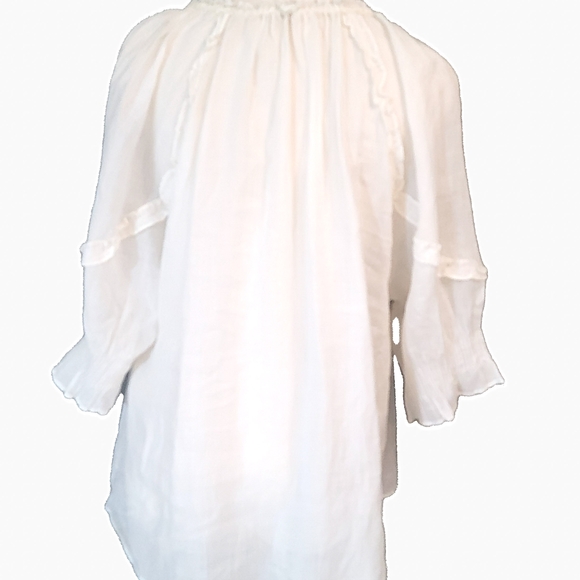 Wilfred Cream Blouse with‎ Tie Neck - Picture 4 of 7
